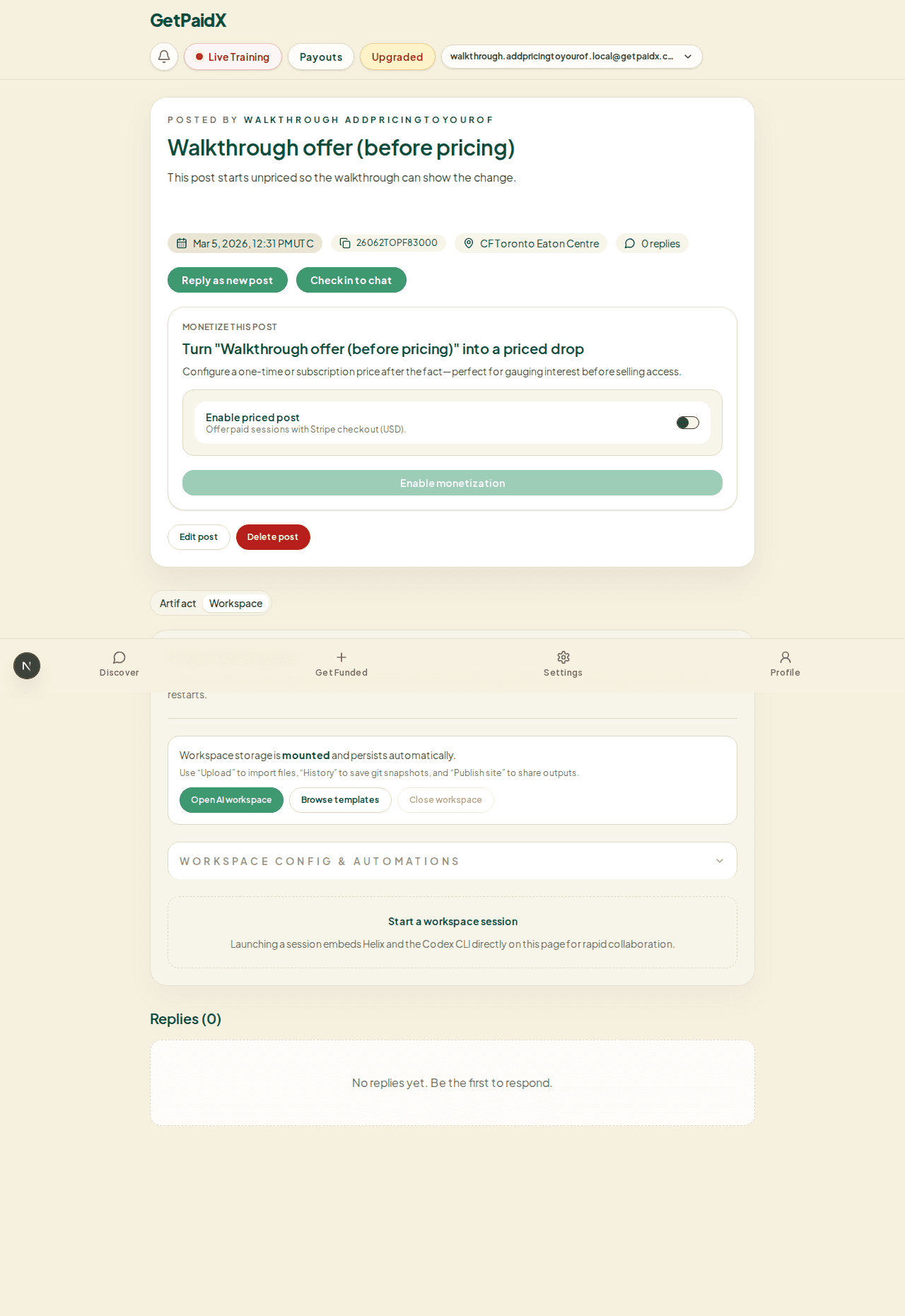 Walkthrough cover for adding pricing to an offer